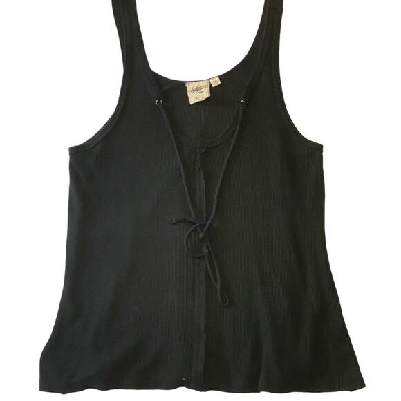 White Crow Black Micro Ribbed Tank Top - Picture 3 of 7